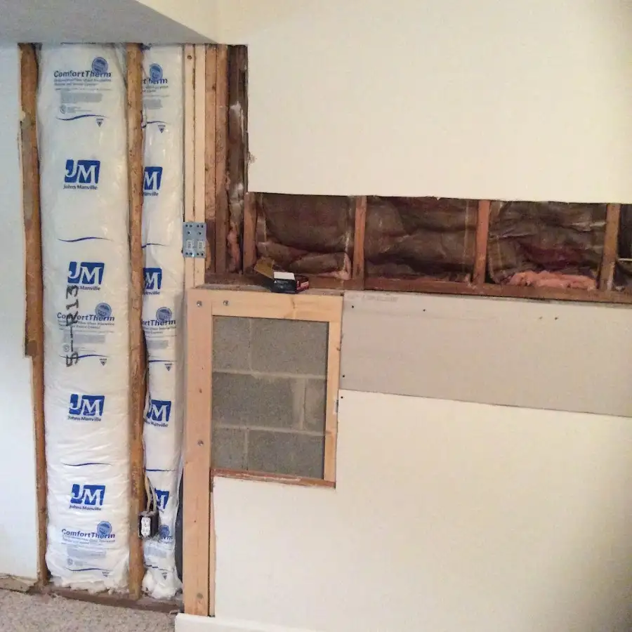 Wall insulation replacement during Contents Cleaning & Restoration in Fulton